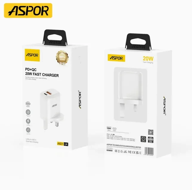 شاحن 20 واط + كابل PD  تايب C