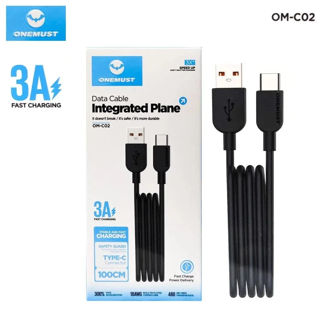 كابل بيانات تايب C بطول 1 متر و3 أمبير