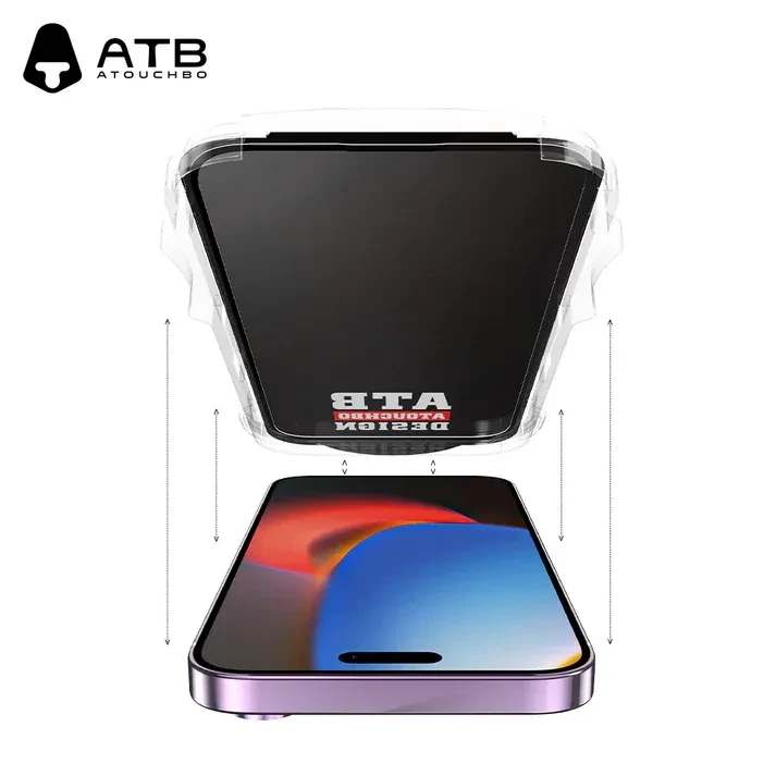ستيكر حماية شاشة زجاجية سهلة التركيب من ATB/غير لامع