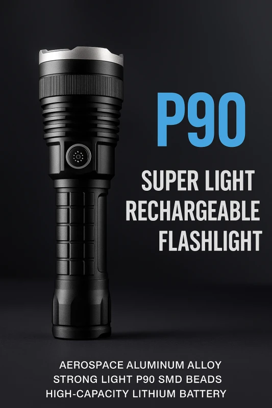 كشاف يدوي قوي P90 قابل للشحن